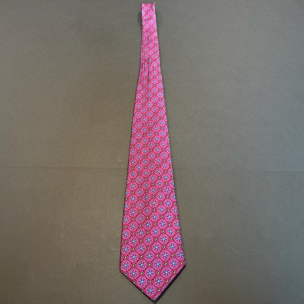 Robert Talbott Best of Class Silk Tie Red Blue Medallion